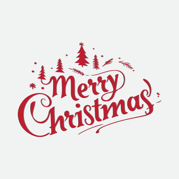 MERRY CHRISTMAS vector brush calligraphy with flourishes. Merry Christmas card. Hand drawn brush style modern calligraphy. vector design for greetings card, headline. t shirt print and others.