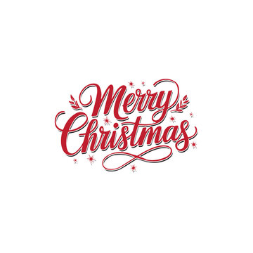 MERRY CHRISTMAS vector brush calligraphy with flourishes. Merry Christmas card. Hand drawn brush style modern calligraphy. vector design for greetings card, headline. t shirt print and others.