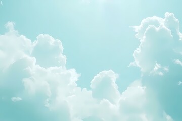 Wall Mural - serene soft sky with pastel blue background