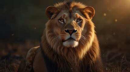 Poster - Majestic Lion Portrait