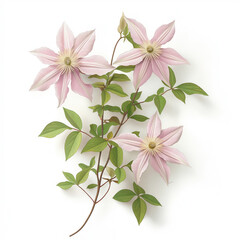 Canvas Print - Clematis Isolated