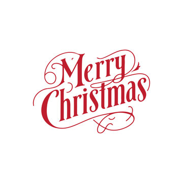 MERRY CHRISTMAS vector brush calligraphy with flourishes. Merry Christmas card. Hand drawn brush style modern calligraphy. vector design for greetings card, headline. t shirt print and others.