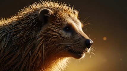 Poster - Raccoon Portrait in the Golden Hour