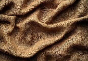 Wall Mural - Brown Burlap Texture Background, Organic Wool