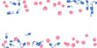 © SunwArt - Antiviral pills medical vector illustration. Capsule drugs and tablets disease prescription elements. Blue white and pink pills, emergency treatment or vitamins. Therapy cure drugs.