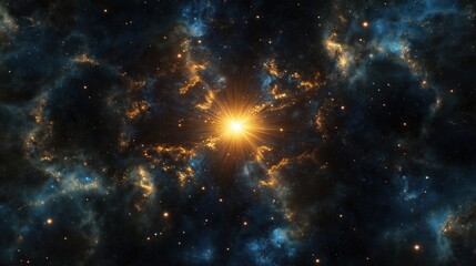 Canvas Print - A dazzling star cluster shines brightly against the dark backdrop of space.