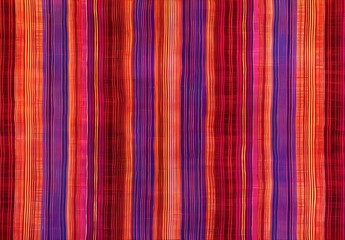 Vibrant Red Purple Striped Mexican Fabric Texture