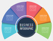© Bahr - Infographic design 6 options, objects, elements or steps infographics template for business information