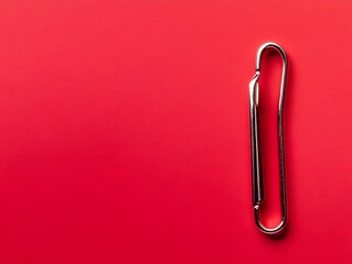 Wall Mural - Safety Pin on Red Background for Web Banner