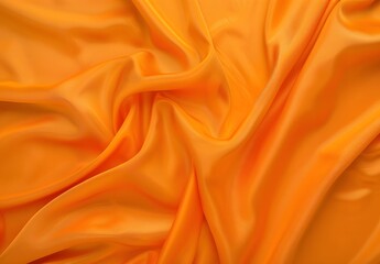 Wall Mural - Orange Fabric Texture Background with Copy Space