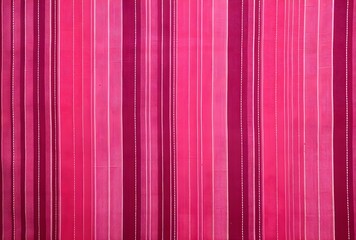 Wall Mural - Pink and Fuchsia Striped Linen Fabric Background