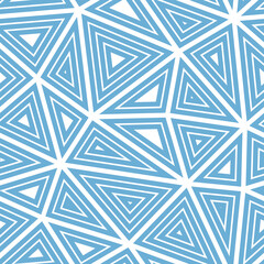 Poster - abstract mosaic background. big triangles size. multiple repeated inner triangles. solid color style