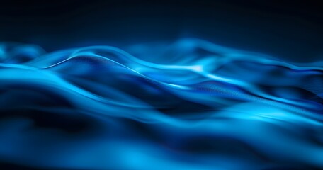 Wall Mural - Abstract Blue Gradient Waves Background