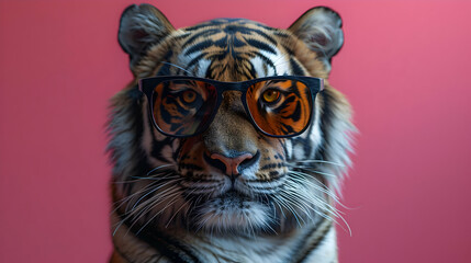 Tiger with Sunglasses Realistic Image