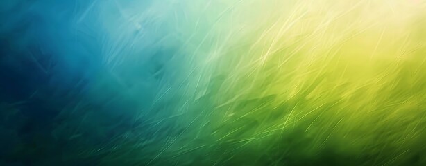 Canvas Print - Abstract Green Blue Gradient Background with Grainy Texture