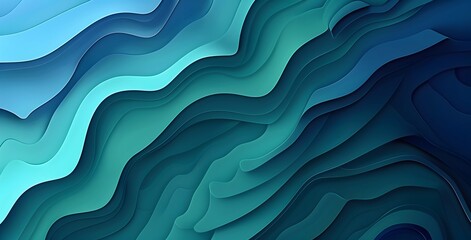 Wall Mural - Abstract Blue Green Gradient Minimalist Background