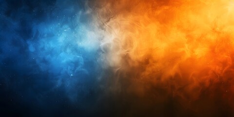 Canvas Print - Abstract Orange Blue Gradient Background with Texture