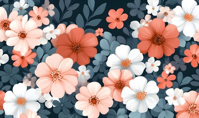 Poster - Floral Watercolor Background