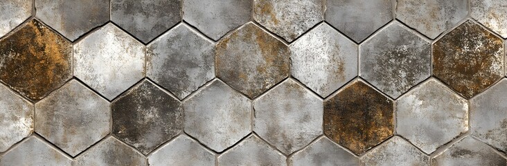 Wall Mural - Hexagon Stone Wall