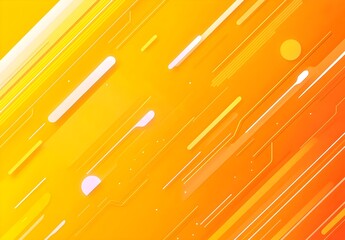 Sticker - Abstract Orange and Yellow Geometric Background