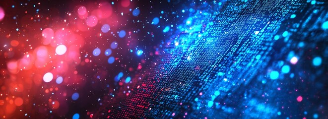 Abstract digital background with data and code elements, representing the...