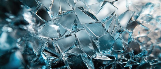 Poster - Abstract shattered glass pieces ideal for creative art projects