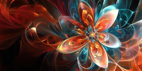 Aufkleber - Abstract fractal background featuring a brooch created digitally Stunning backdrop ideal for wallpaper album covers posters and booklets showcasing fractal graphics for innovative design