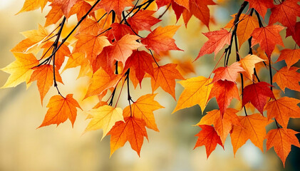 Canvas Print - autumn leaves background