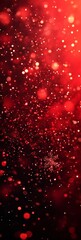 Wall Mural - abstract red christmas background with snowflakes and stars.