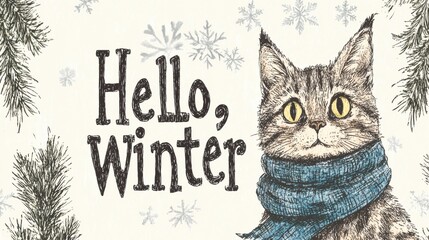  A picture of a cat wearing a scarf