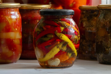 preserved vegetables in cans, organic food