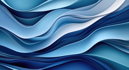 Artistic Wave: A Creative Twist on Striped Abstract Background in Deep Blue Tones