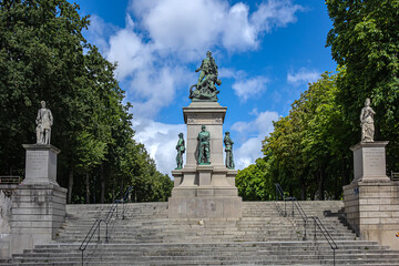 Poster - War Memorial (Memorial Guerre de 1870) in memory of the inhabitants of Nantes who gave their lives in the Franco-Prussian War (1870-1871). Nantes, Loire-Atlantique, France.