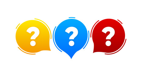 Poster - Question Mark on Speech Bubble. Communication concept. Vector illustration.