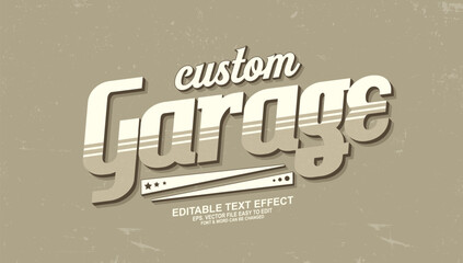 Wall Mural - Garage retro editable text effect