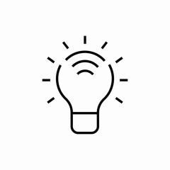 smart led light lamp icon sign vector