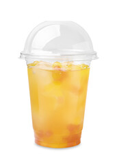 Sticker - Tasty bubble tea in plastic cup isolated on white