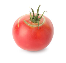 Poster - Fresh ripe pink tomato isolated on white