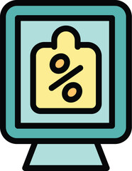 Poster - Online shop interface showing discount percentage symbol for marketing campaign