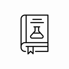 chemistry book lesson icon sign vector