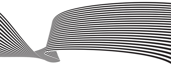 Leinwandbilder - abstract black and white wave background