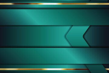 abstract teal and gold background with geometric shapes and a subtle gradient.