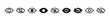© icons gate - eye icon set. vision icon, see view icons - eyesight symbol - invisible eye hide icon, incognito icon no eye view hidden icon set. vision icon, unsee icons