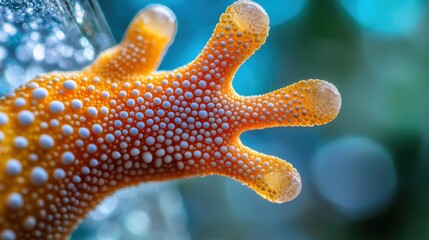 Sticker - Close-up of a gecko's foot showcasing its unique adhesive pads.