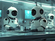 © Zape - Simple robots working in a futuristic lab.