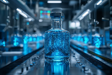 Poster - A high-tech laboratory where business ideas are tested like experiments, illustrating innovation and development in entrepreneurship. Concept of innovation.
