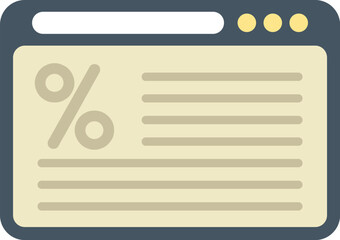 Poster - website is showing discount percentage, announcing a new marketing campaign for online shopping and 