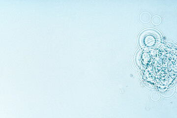 Poster - gentle ripples form on a serene blue surface