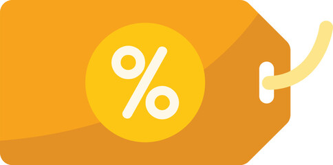 Aufkleber - simple vector illustration of a price tag, showing a percentage symbol for promotional sales