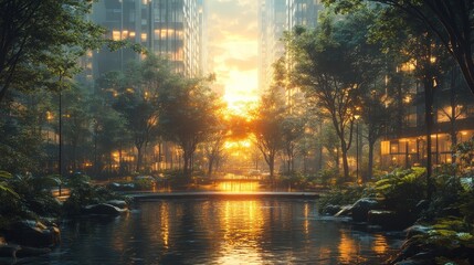 Canvas Print - Tranquil Urban Oasis